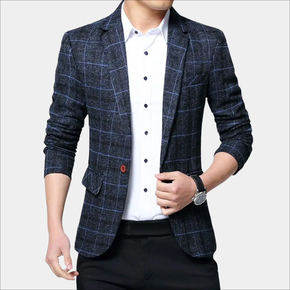 Balder - Casual geruite herenblazer voor de zomer