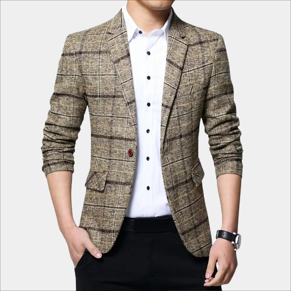 Balder - Casual geruite herenblazer voor de zomer