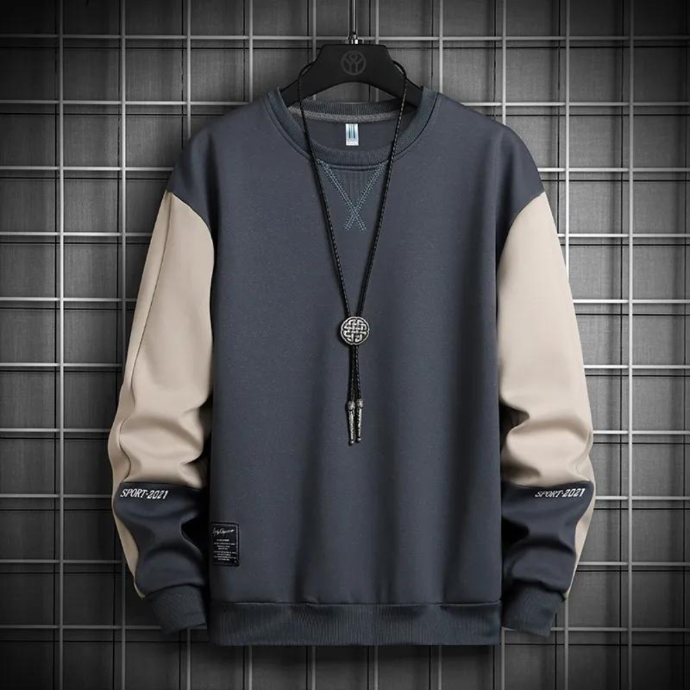 Alexandro - Modieus Zomers Sweatshirt met Kleurcontrast voor Heren