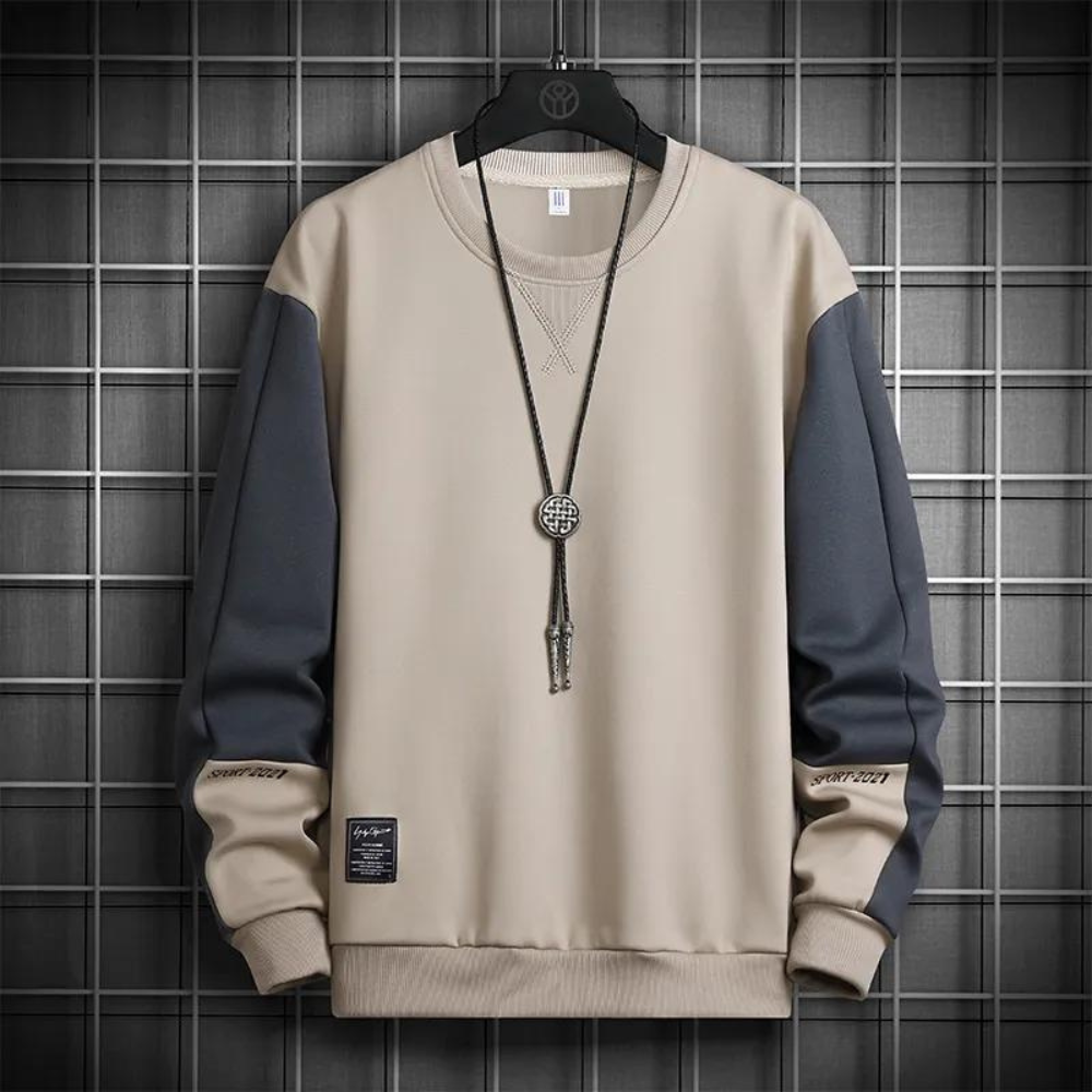 Alexandro - Modieus Zomers Sweatshirt met Kleurcontrast voor Heren