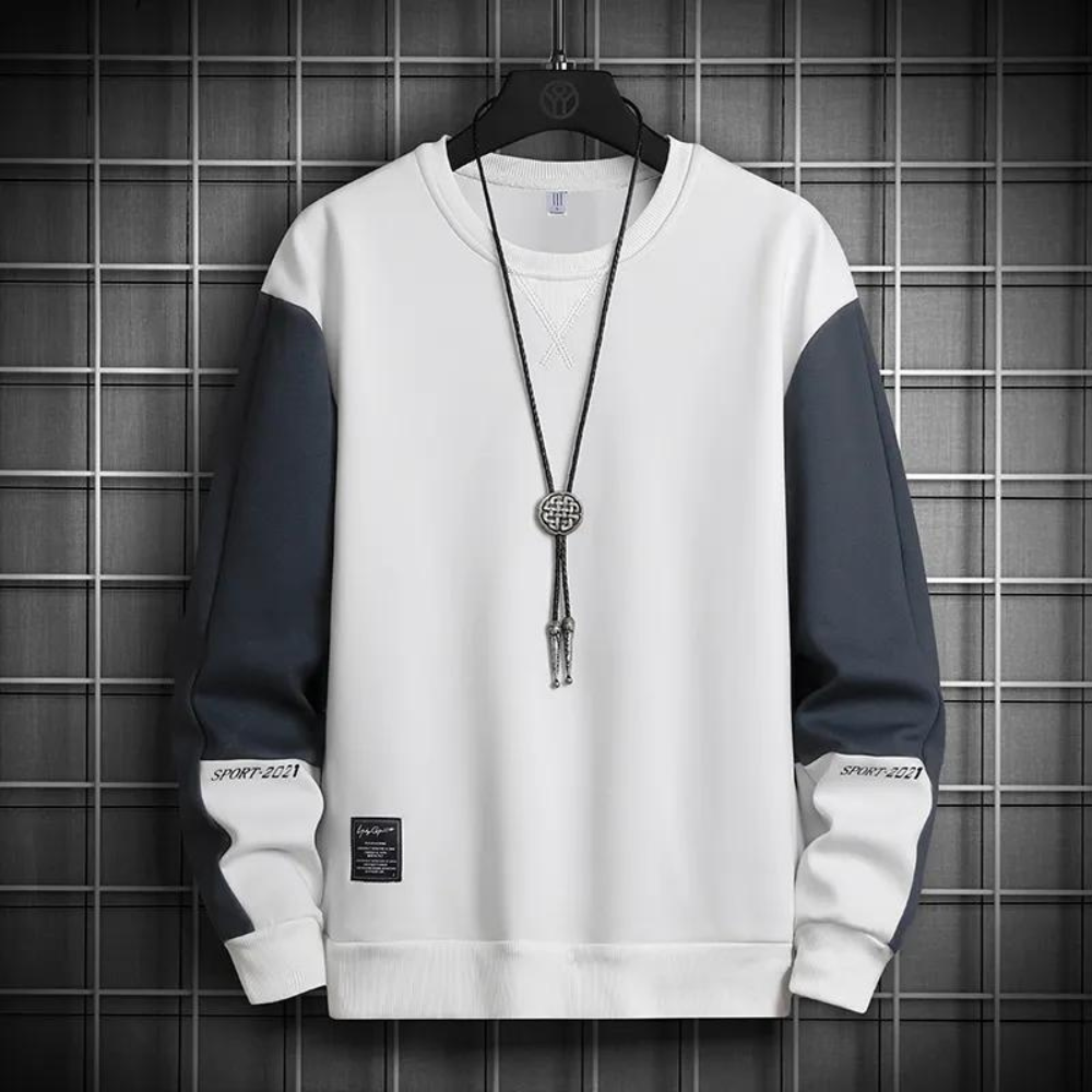 Alexandro - Modieus Zomers Sweatshirt met Kleurcontrast voor Heren