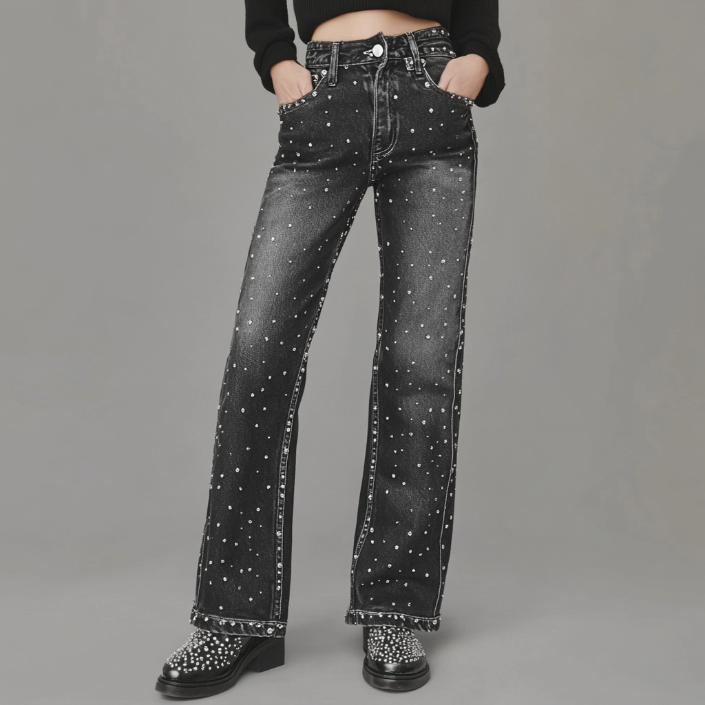 Van Laar® | Glitter Spijkerbroek
