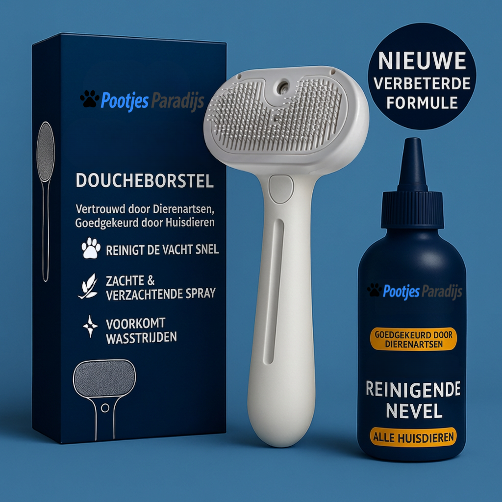 Pootjes Paradijs Doucheborstel + Reinigende Mist