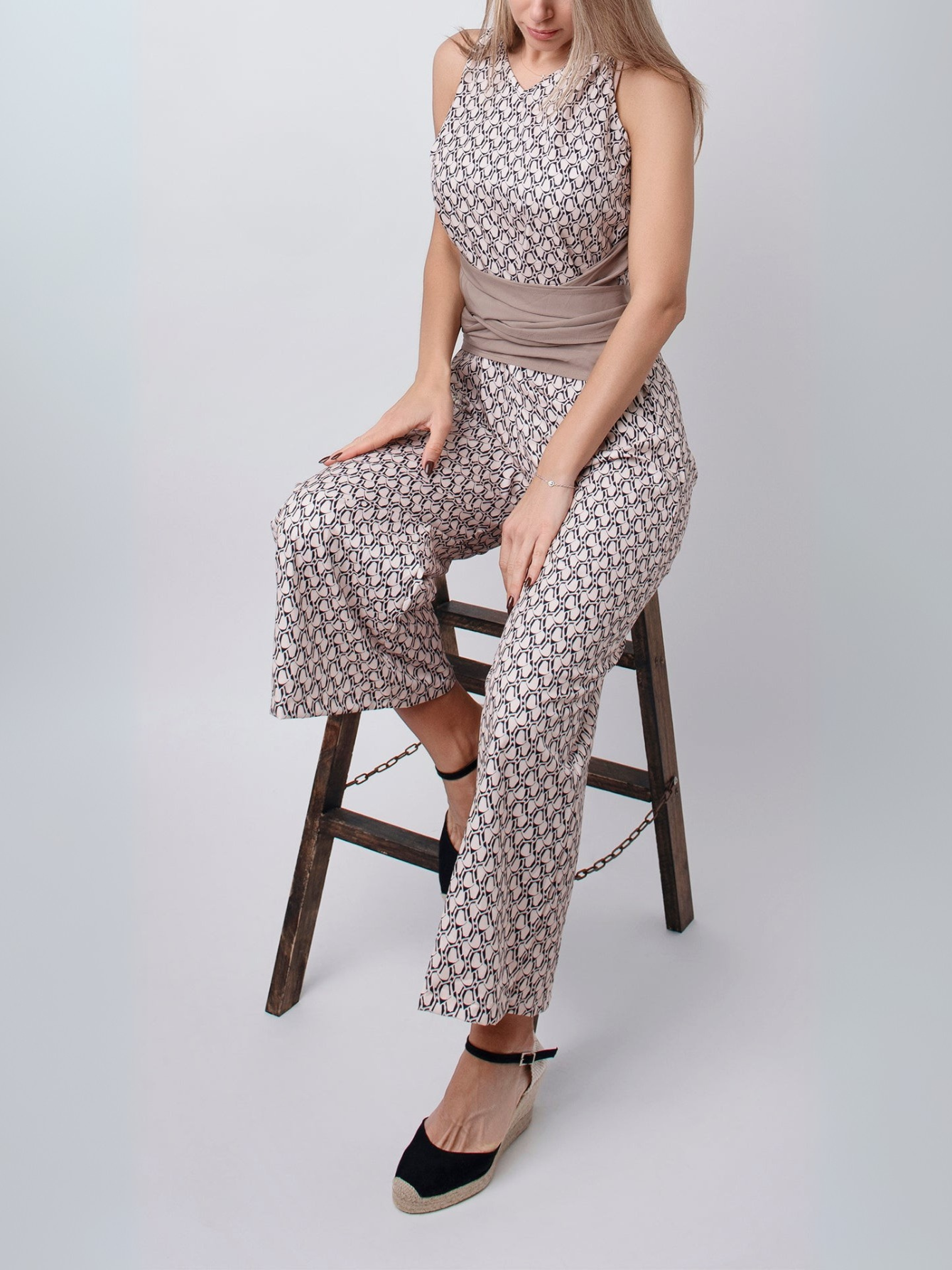 Van Laar® | Mouwloze Jumpsuit met ronde hals