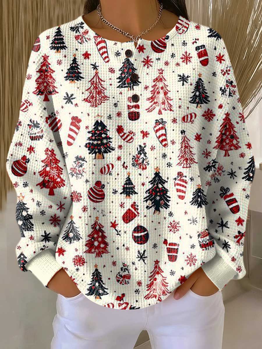 LaLune™ | Kerstboom Print Trui