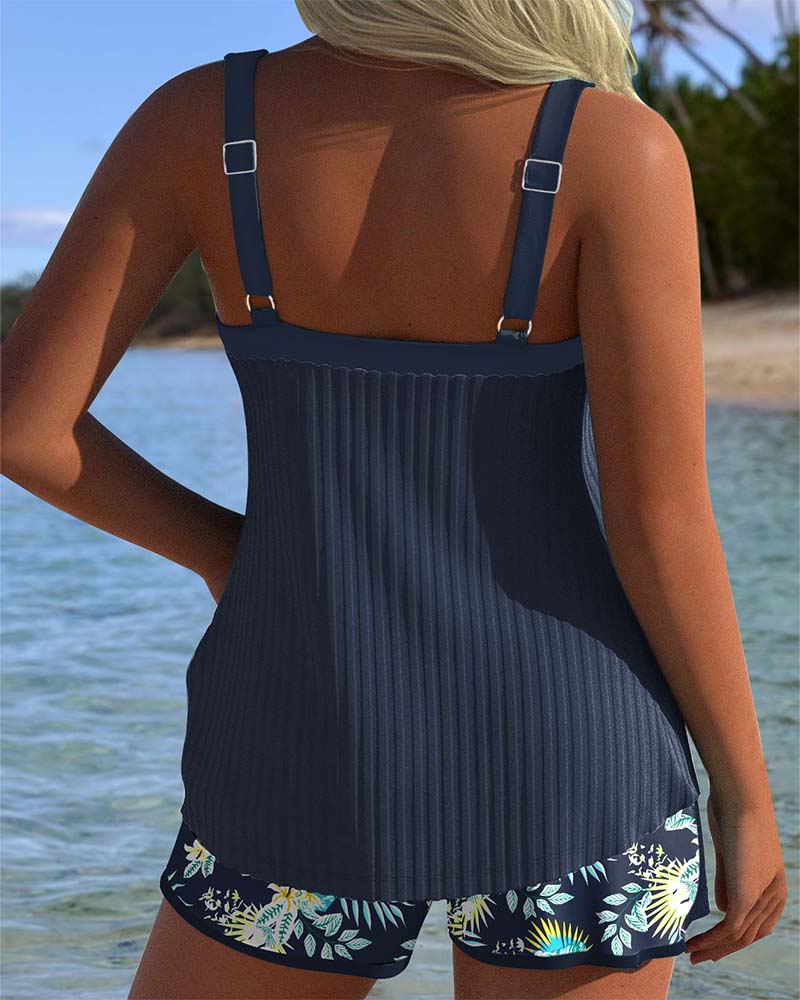 Van Laar® | Tankini Gestreept met Tweedelig Strandbroekje