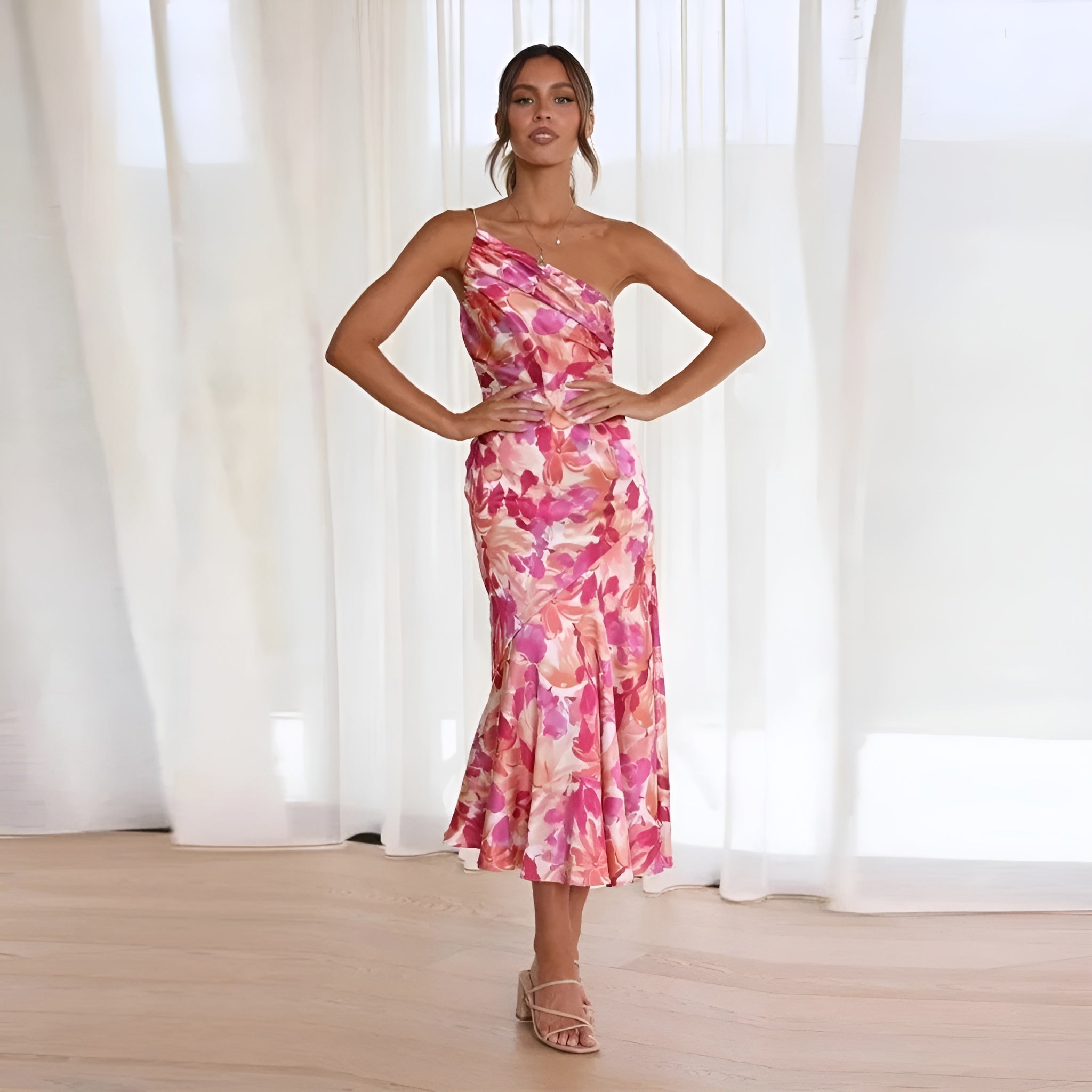 Van Laar®| Elegante Maxi-jurk met Bloemenprint