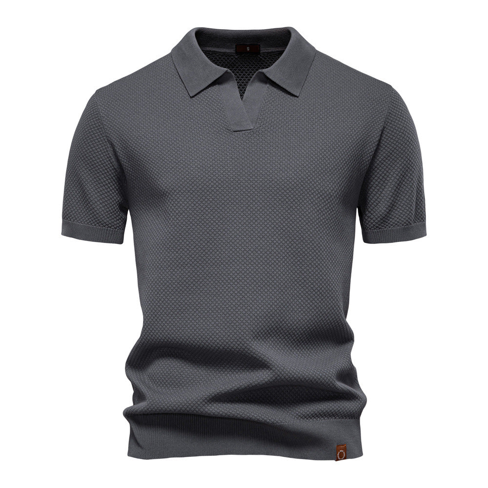 Van Laar – Gestructureerd Polo-Shirt