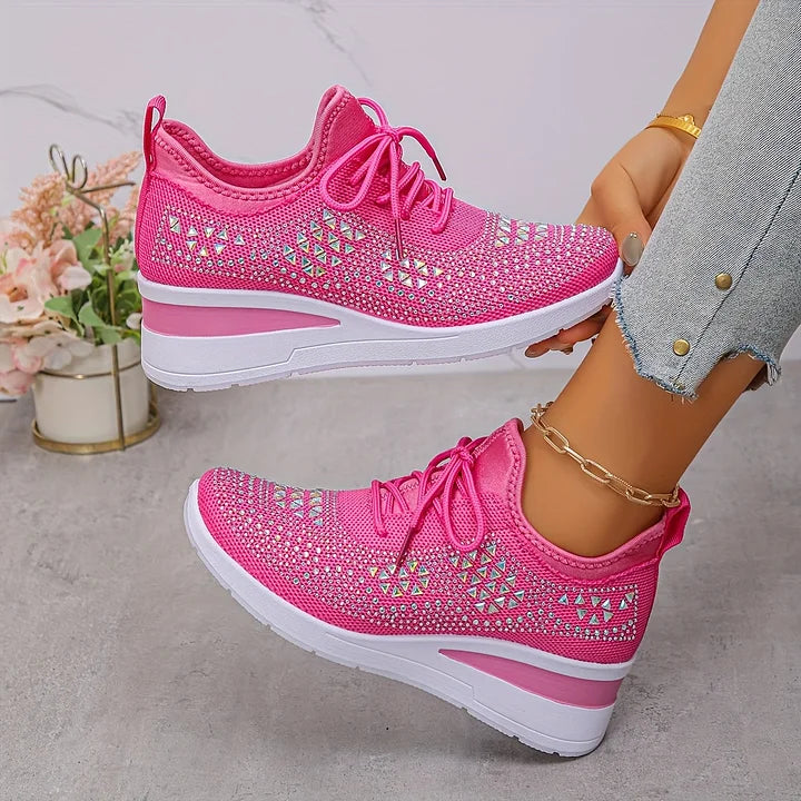 Giselle – Orthopedische sneakers met fonkelende strass-steentjes